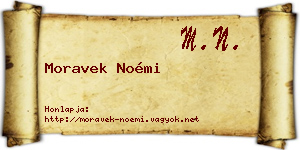 Moravek Noémi névjegykártya